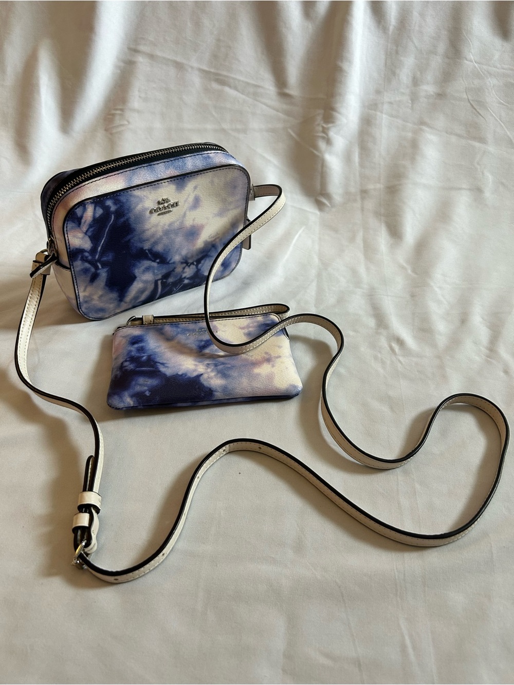 Coach Tie-Dye Mini Camera Bag with Matching Wristlet